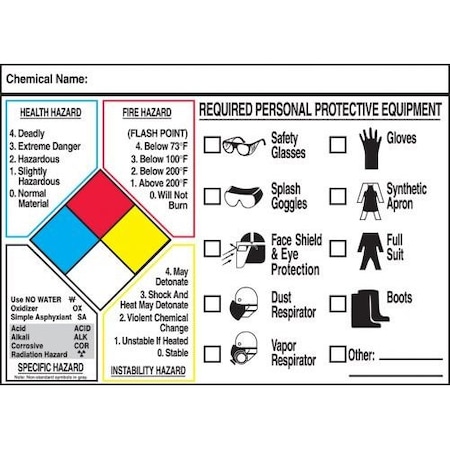 SAFETY LABEL NFPA PROTECTIVE LZN113